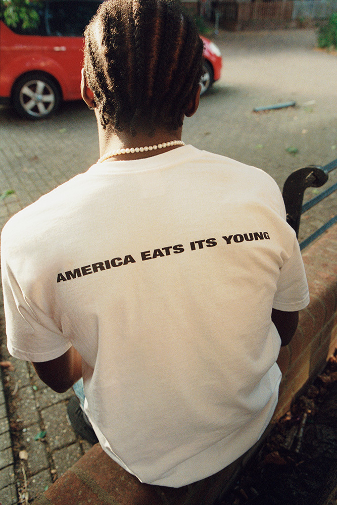 SUPREME シュプリーム 21AW America Eats its Young Tee アメリカイーツイッツヤング フォト半袖Tシャツ ライトオリーブ NAS DMX