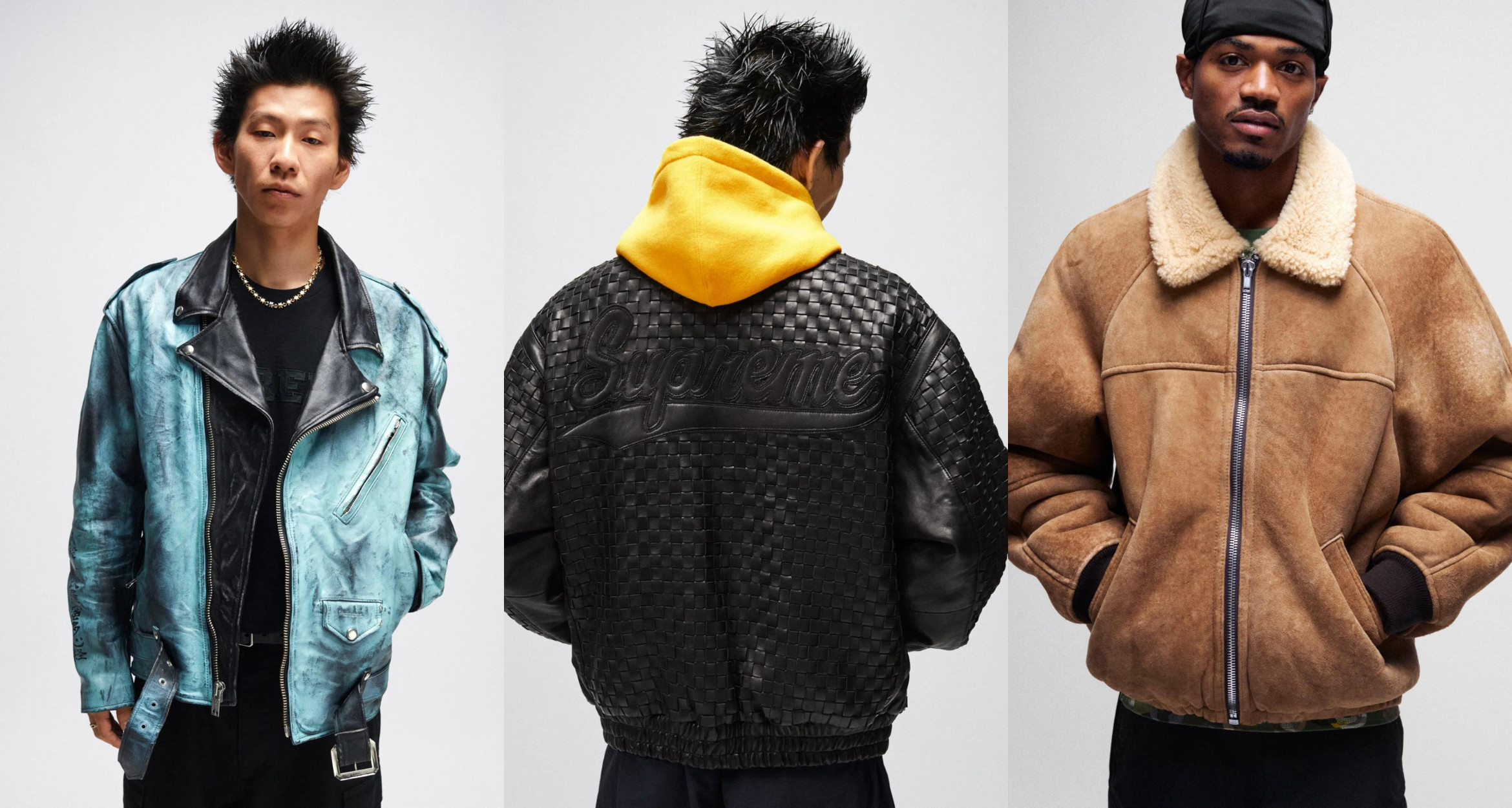 Supreme, Jackets & Coats, North Face X Supreme Leather Biker Jacket