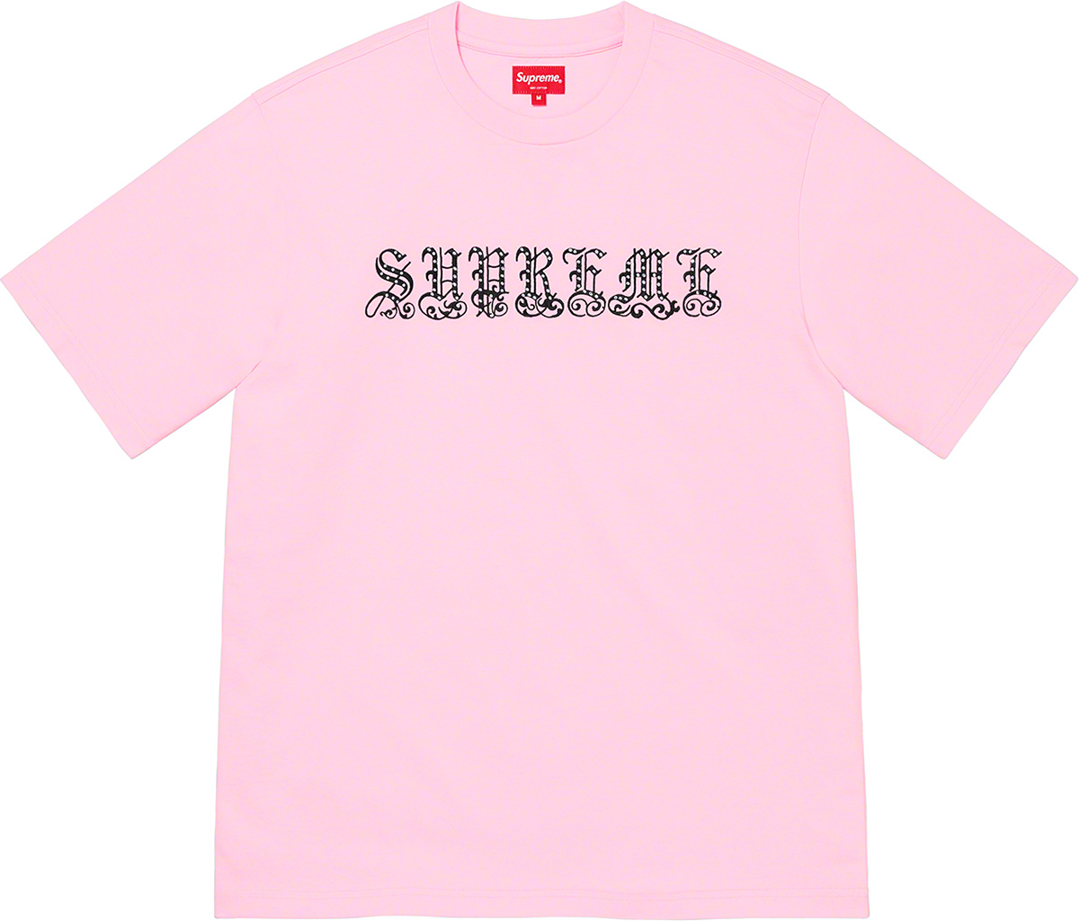 殿堂 専用Supreme Old English Rhinestone S/STop | www.takalamtech.com