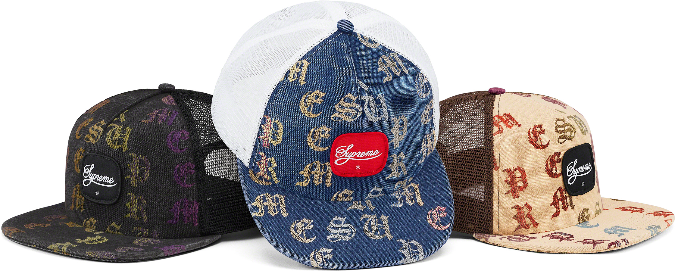 シュプリーム Gradient Jacquard Denim Mesh Back メンズ