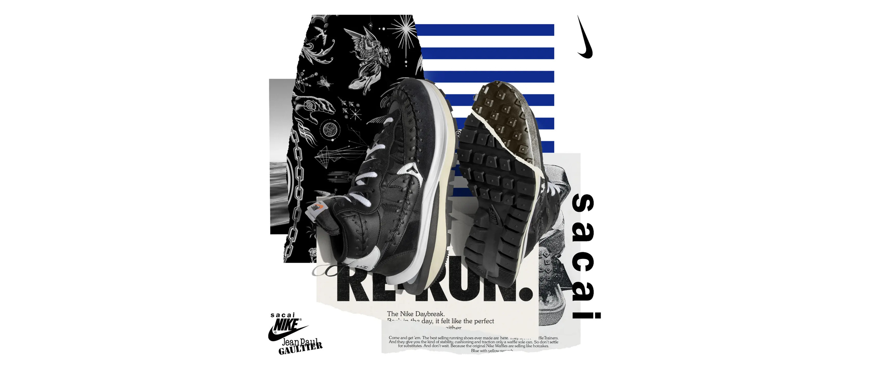 Check Out the sacai x Nike x Jean Paul Gaultier Vaporwaffle - SLN