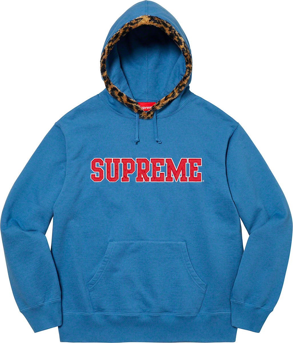 Leopard Trim Hooded Sweatshirt | Supreme - SLN Official