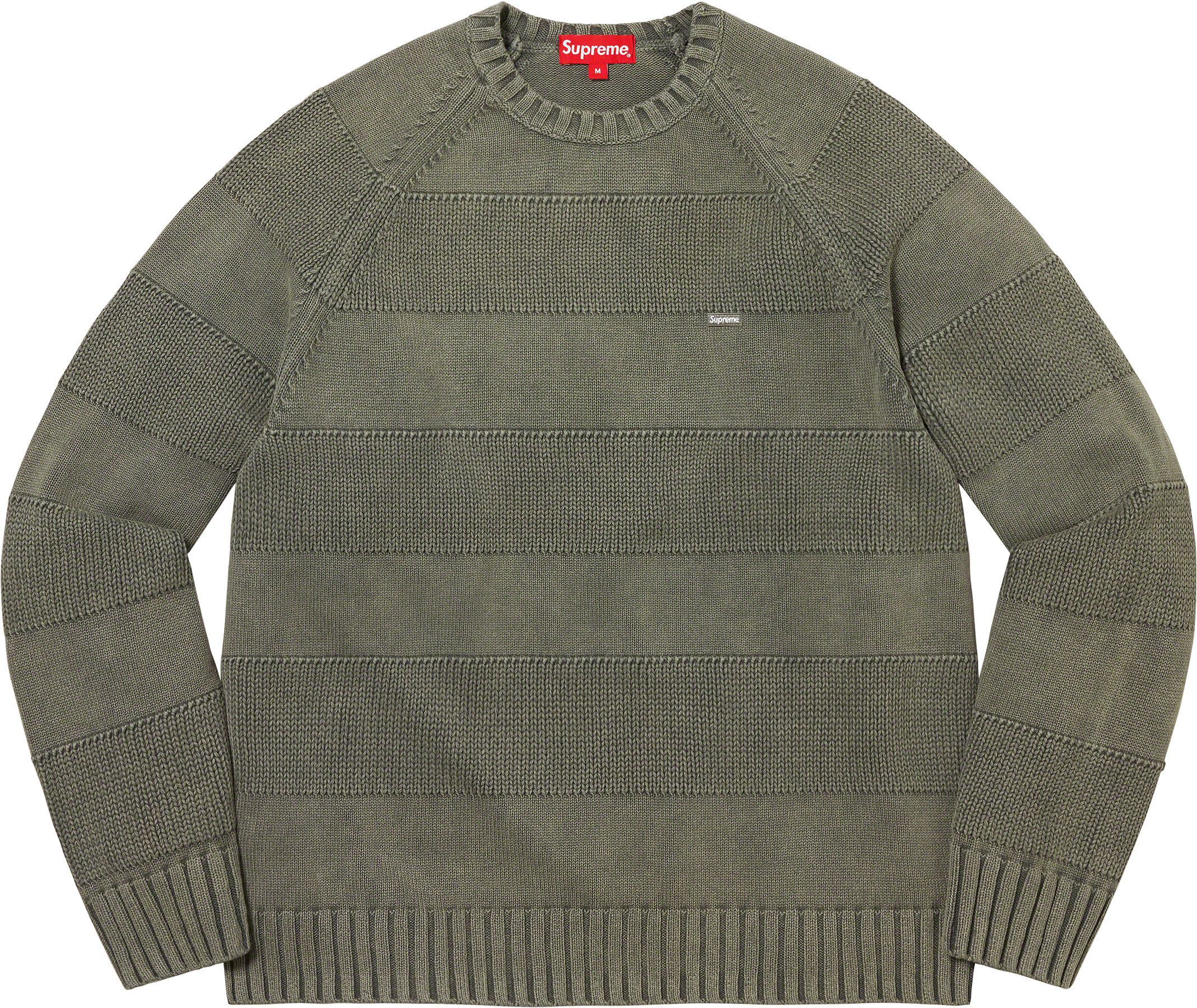 Supreme chest outlet stripe raglan sweater