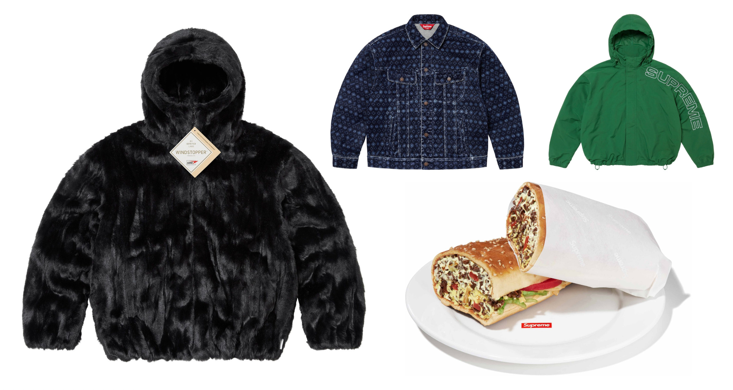 Windproof Fur, Flocked Denim and Fake Food in Supreme FW24 Week 5 Droplist