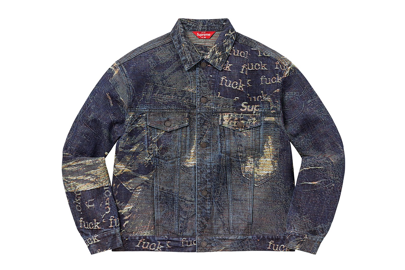 ショッピング販売 Archive Denim Jacquard Trucker Jacket Gジャン