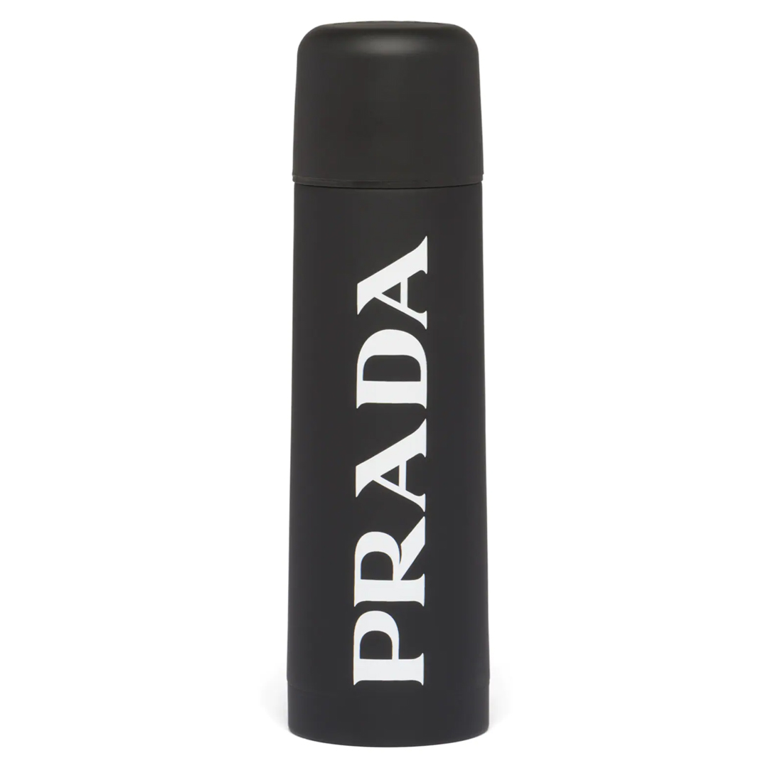 UNUSED PRADA 2UH003 logo tumbler Water bottle 500ml Stainless Steel White