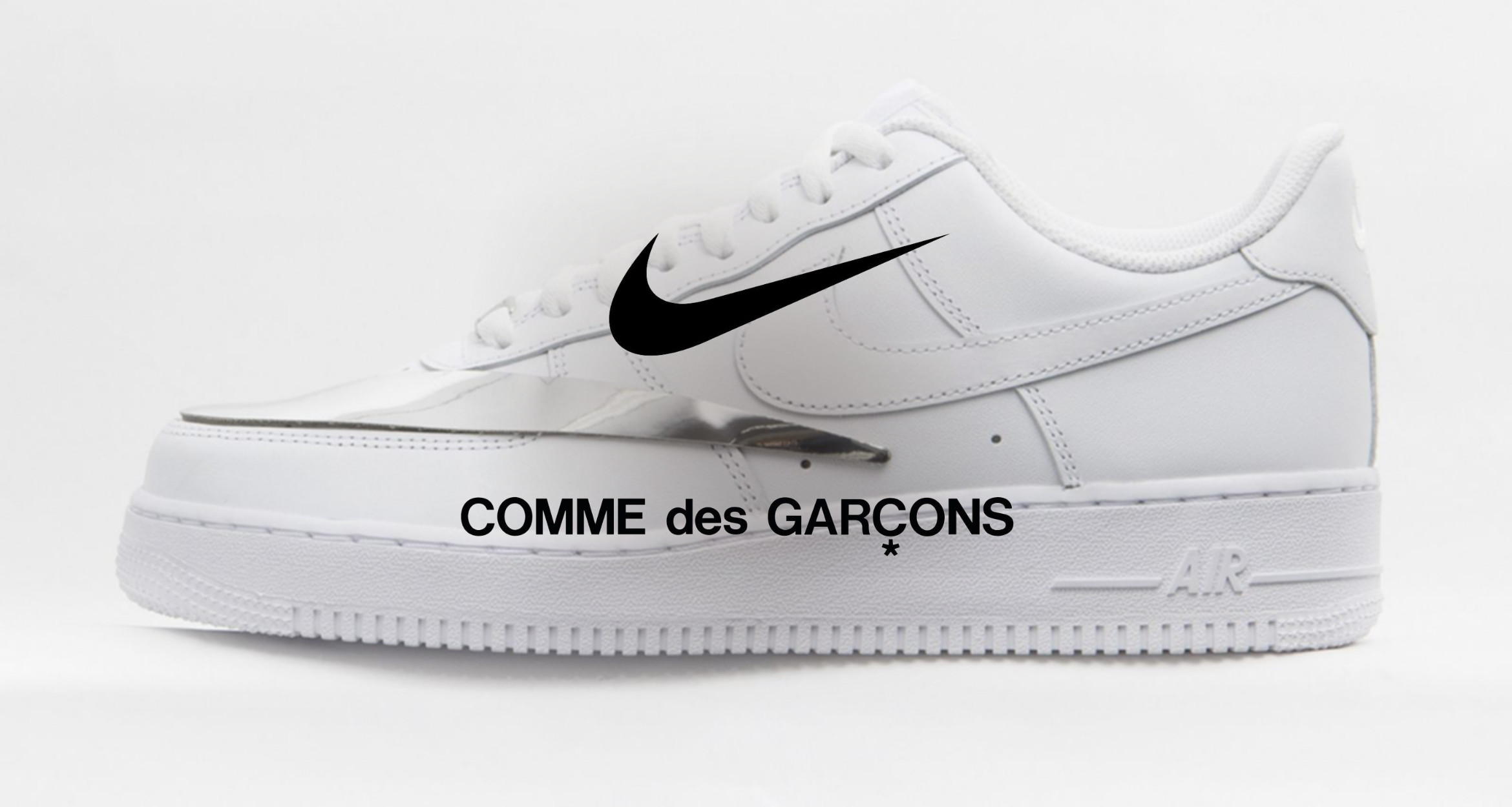 【本物保証 /関税・送料無料】COMME des GARCONS × Nike Comme des Garçons' Metallic Take on Nike's Air Force 1