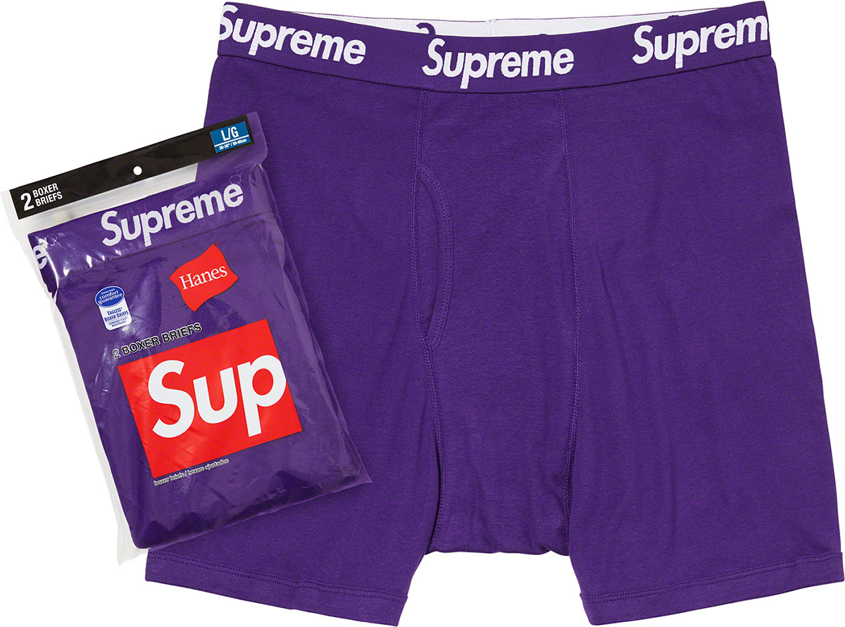 Supreme / Hanes Purple Boxer Briefs