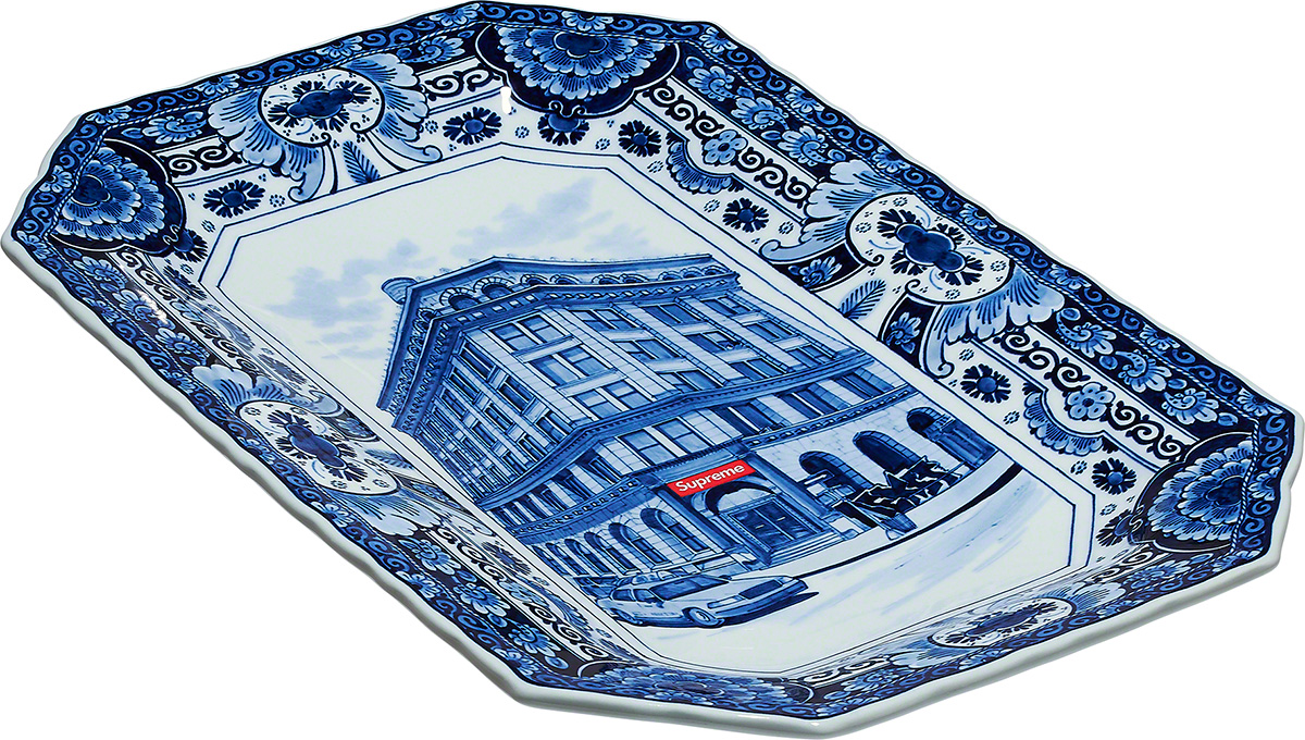 Supreme Royal Delft Hand-Painted 190 Bowery Large Plate | Supreme