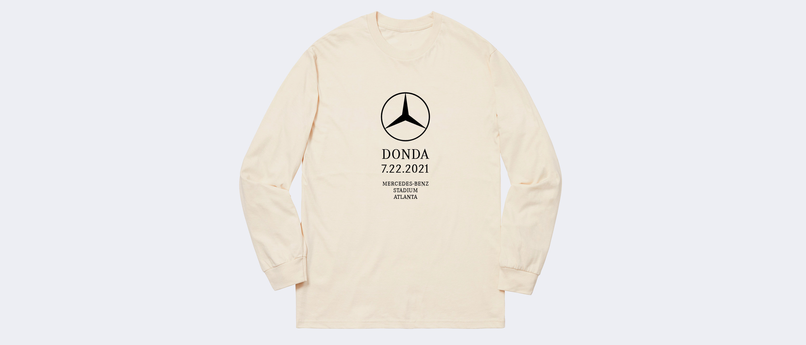 Tシャツ・カットソー Kanye West DONDA Atlanta Listening Event L/S T-shirt Cream Kanye West DONDA Atlanta Listening Event L/S T-shirt Cream