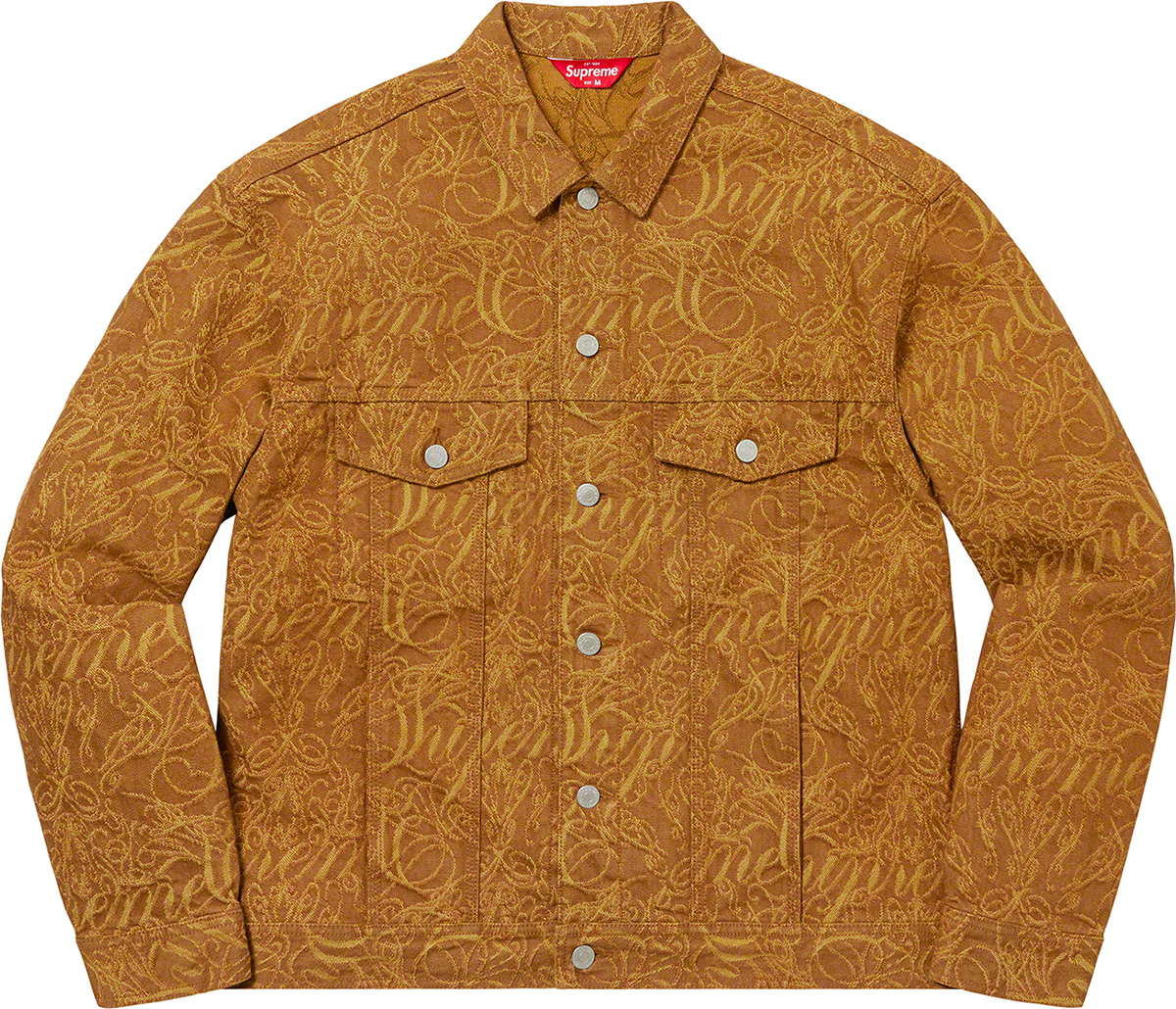 Script Jacquard Denim Trucker Jacket | Supreme - SLN Official