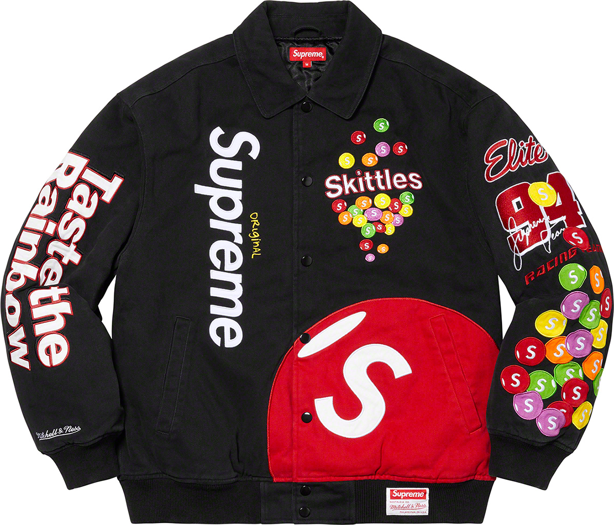 Supreme®/Skittles®/Mitchell & Ness® Varsity Jacket | Supreme - SLN