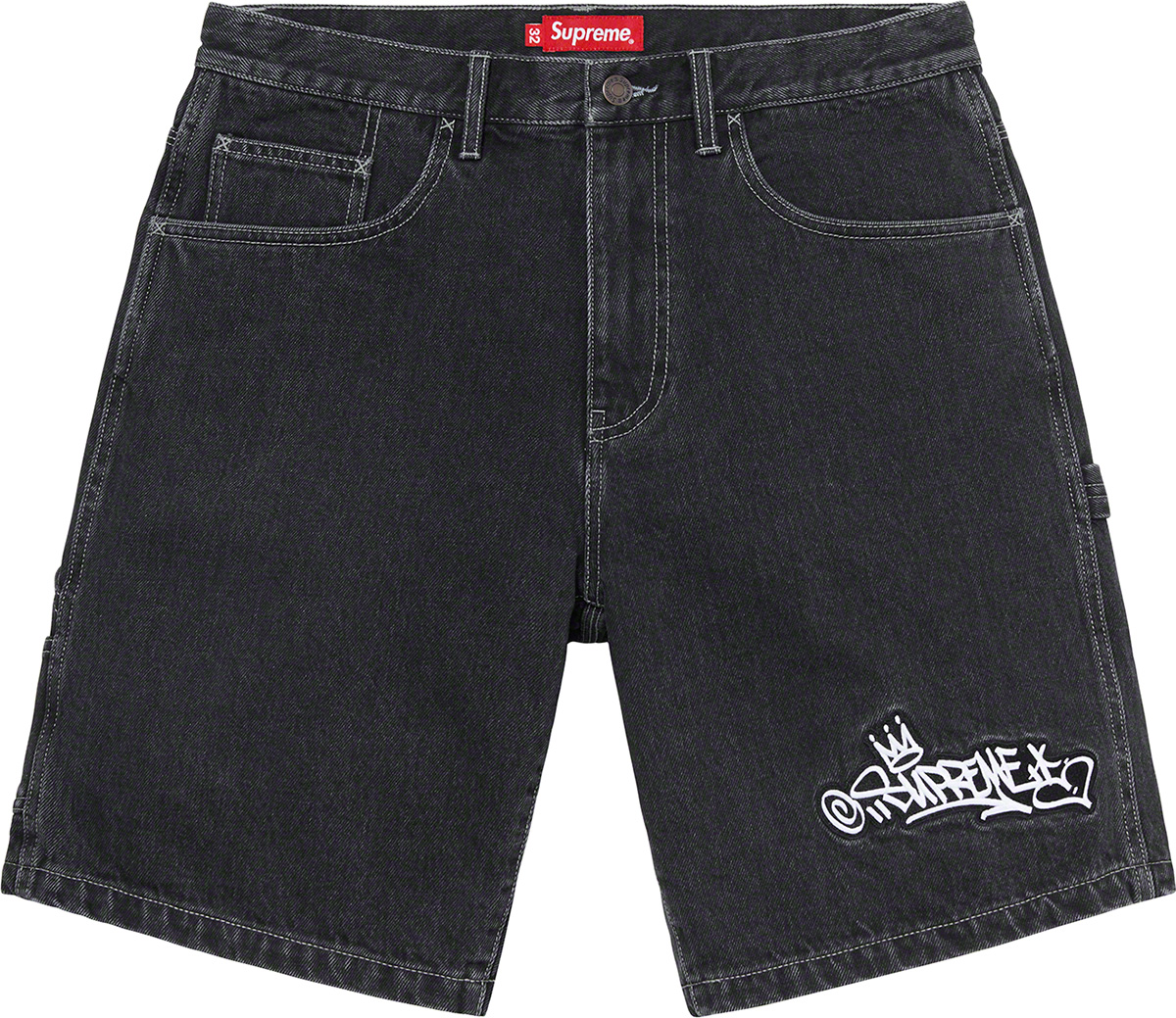 34supreme handstyle denim painter short-