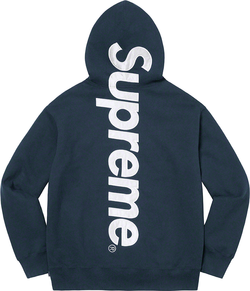 Supreme Satin Applique Hooded Sweat平置きで約68センチです