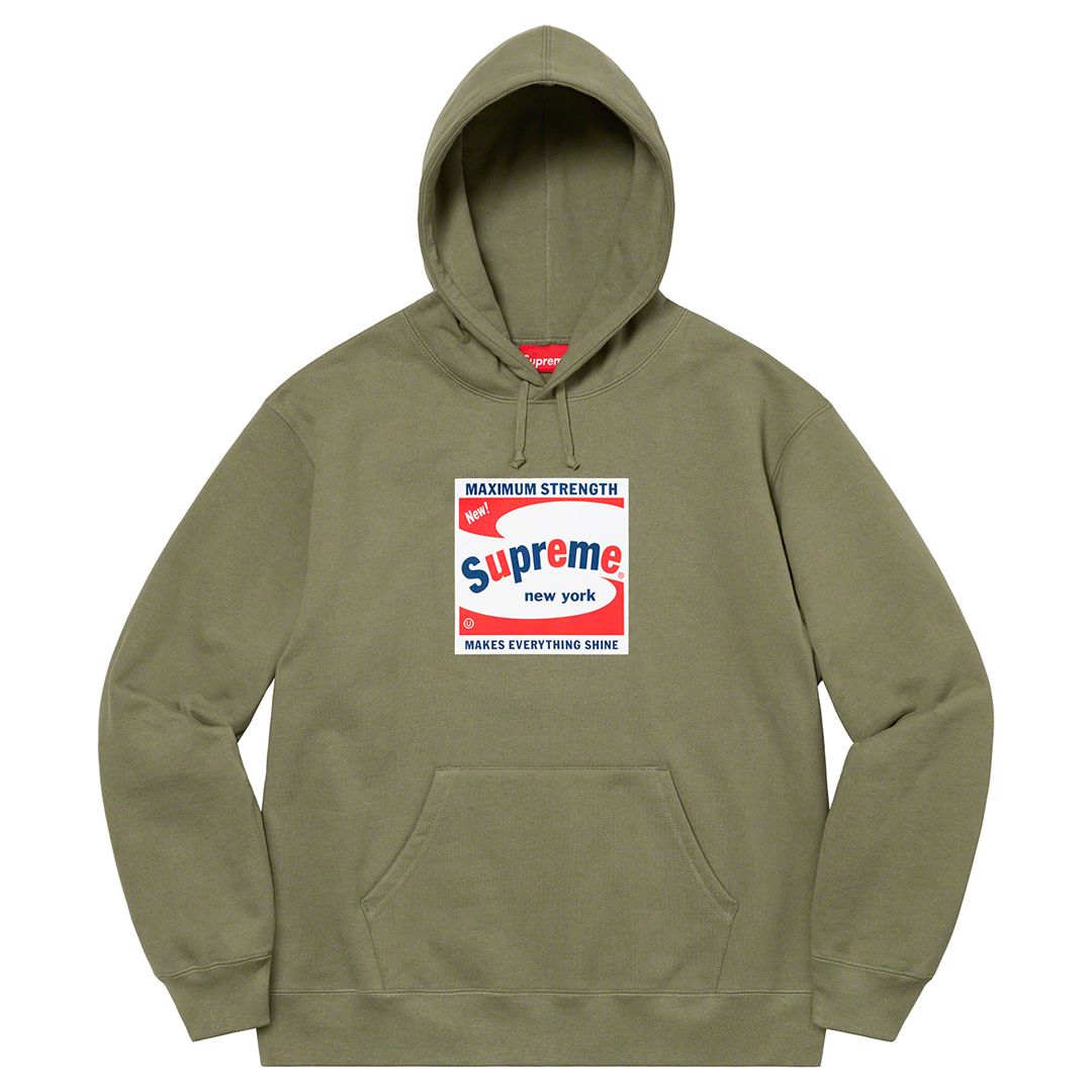 supreme shine hooded sweatshirt black