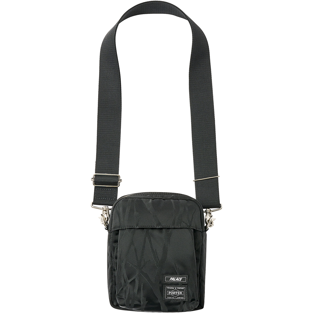 PALACE PORTER VEAL SHOULDER BAG 黒 PALACE PORTER(パレス ポーター) VERTICAL SHOULDER BAG | 吉田