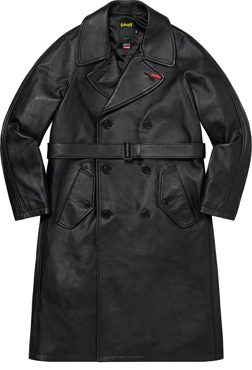 Supreme Schott Leather Trench Coat | Supreme - SLN Official