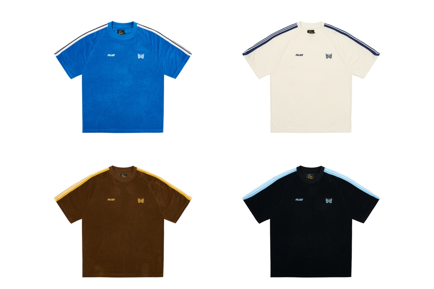 PALACE バタフライ NEEDLES Tシャツ ネイビー サイズM PALACE