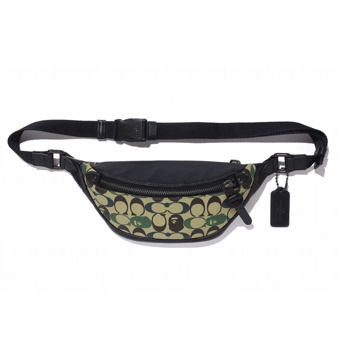 bape x coach rivington belt bag