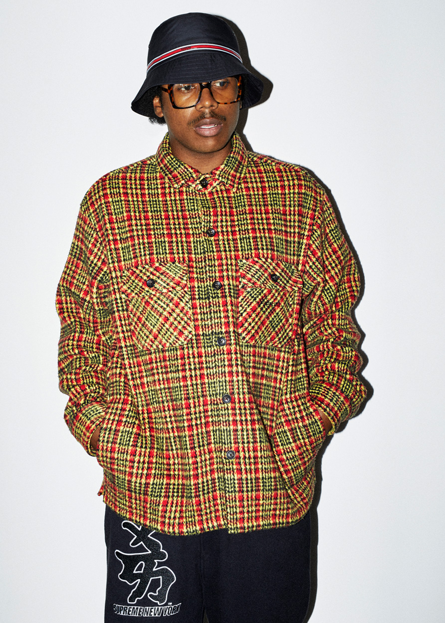 数量は多 Hooded Flannel Supreme Shirt Houndstooth 大感謝価格