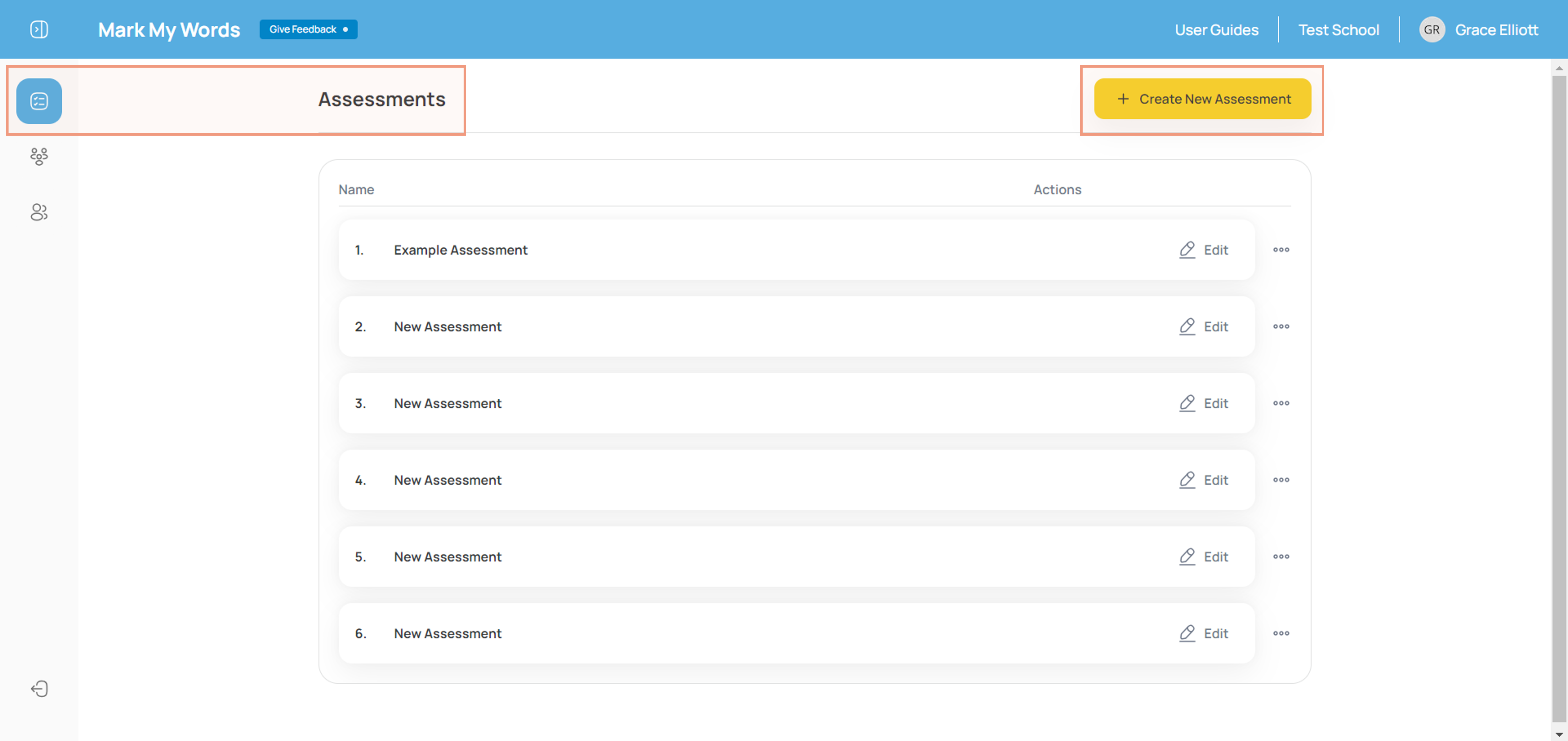 Step 1: Navigate to assessments 