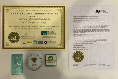 Certificatenregen - Organisaties die minimaal één dag op groen staan op Basisbeveiliging.nl ontvangen het felbegeerde “cyber security baseline“-certificaat.