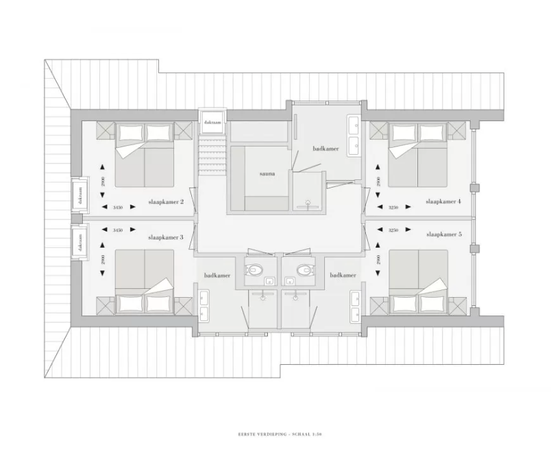 Plattegrond villa