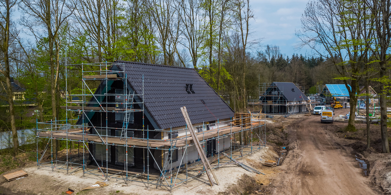 Bekijk een Weidebos villa in aanbouw tijdens de Open Dag op 30 juni 2023