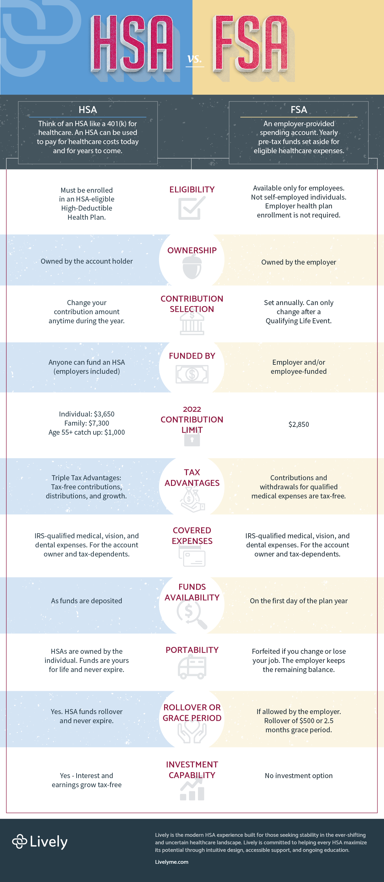 [Infographic] HSA vs FSA A Visual Guide for Employees Lively