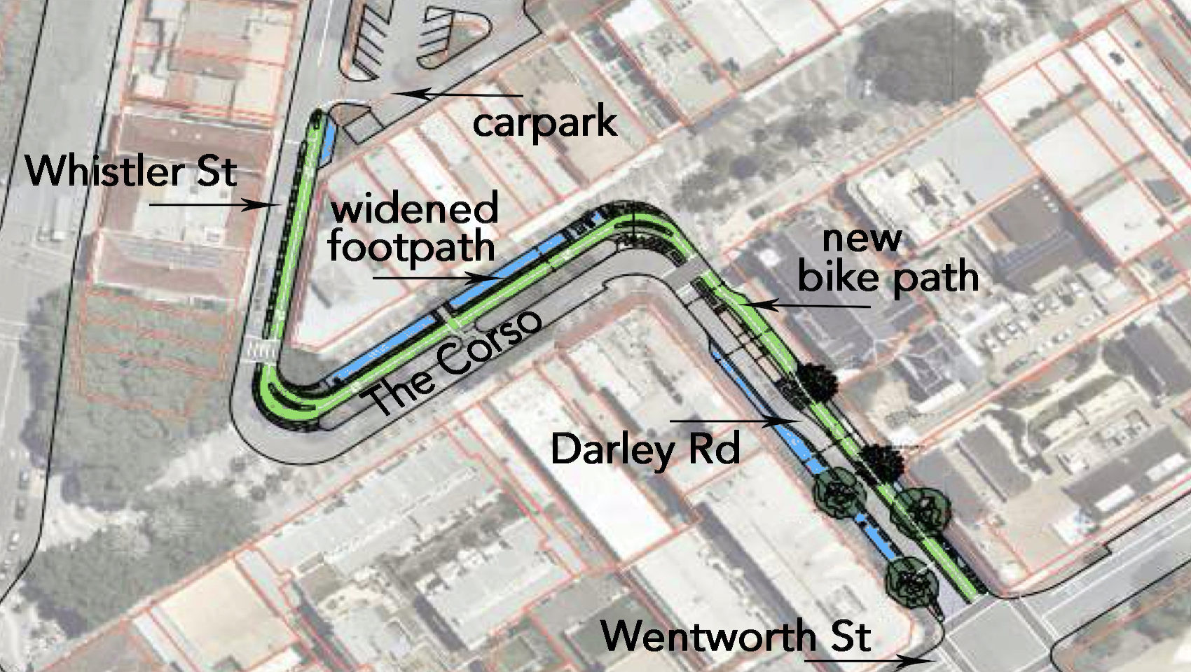 Darley Corso map