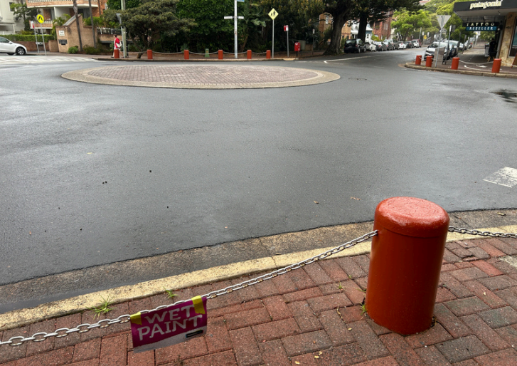 bollards repainted