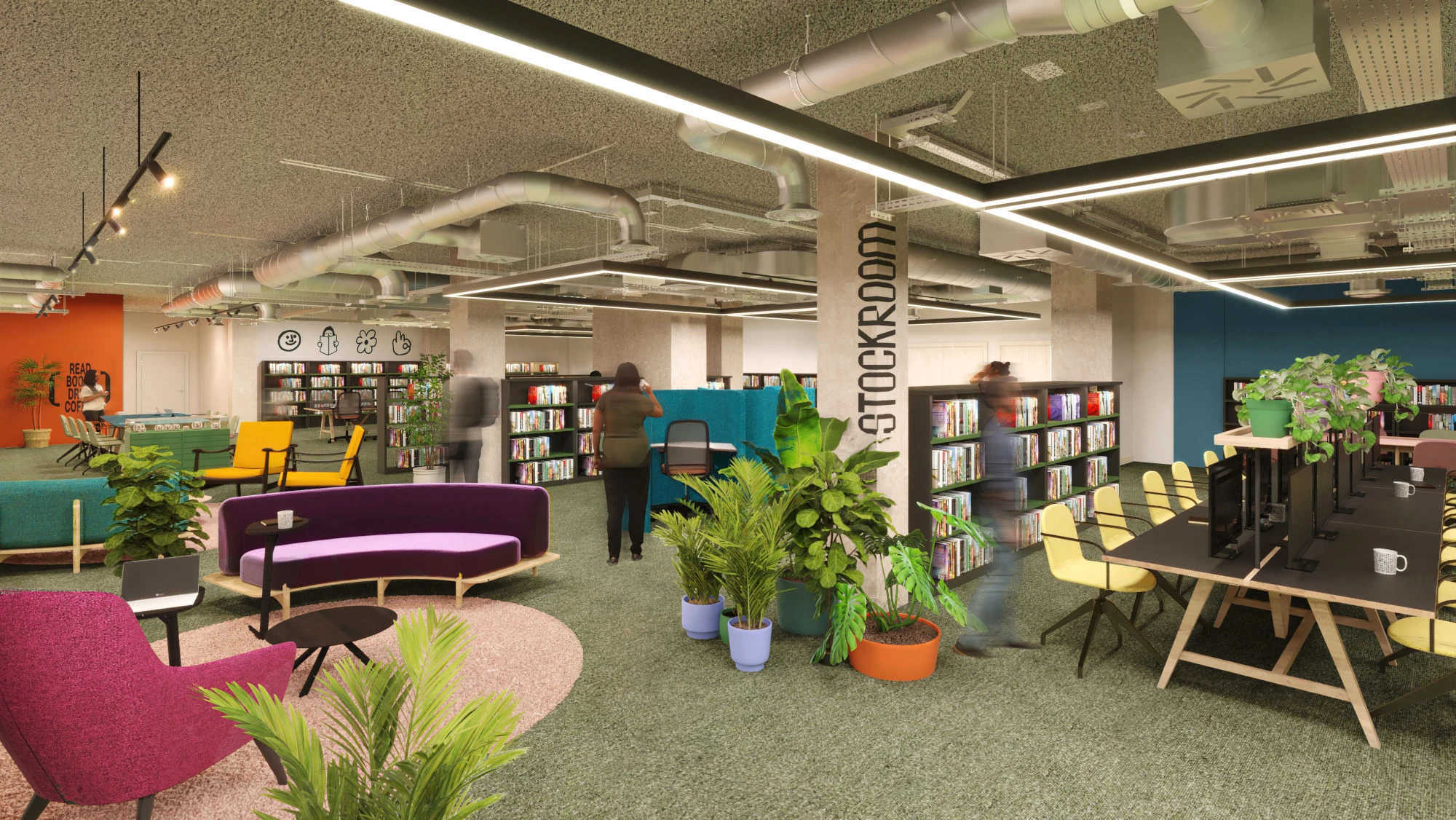 Stockroom - First Floor Library CGI Visual