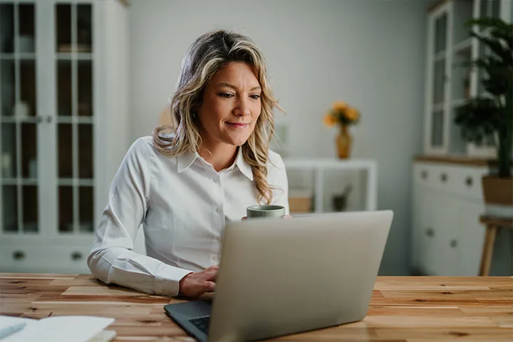 Woman at laptop