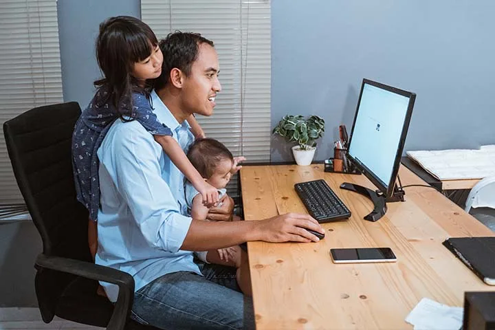 Man working on computer