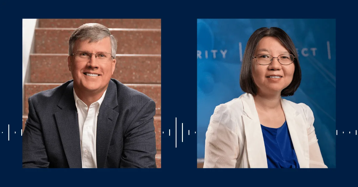 Photos of Brent Moritz and Hui Zhao