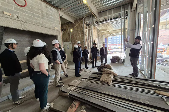 Building construction tour