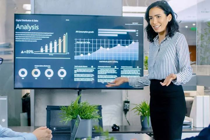 Woman giving a presentation