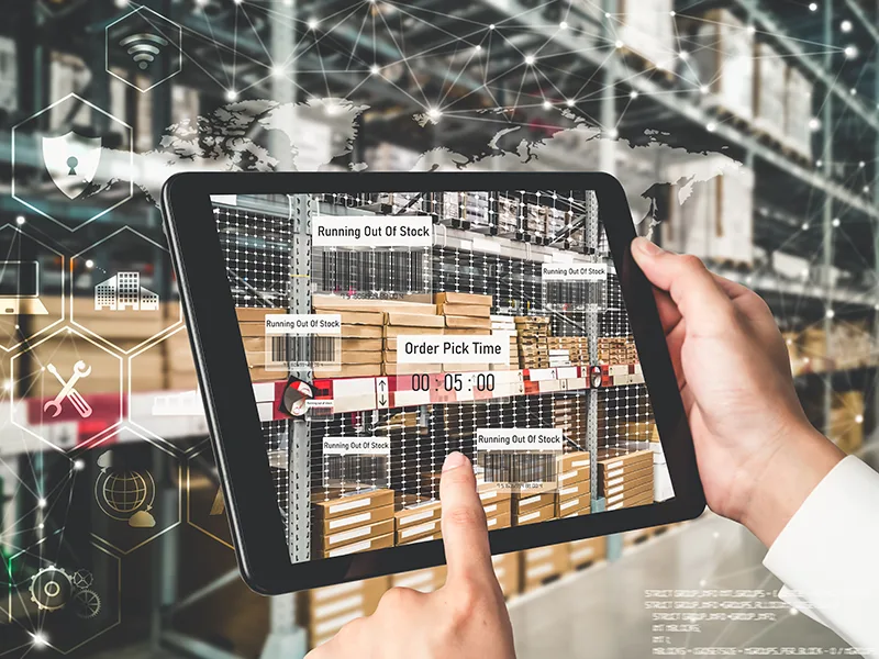 Smart warehouse management system using augmented reality technology to identify package picking and delivery