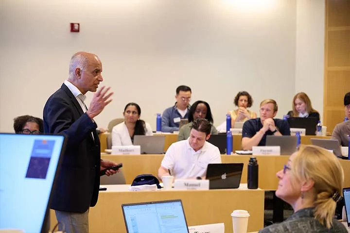 Professor speaking in front of class