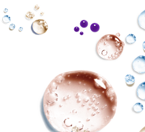 Bolle gelatinose di colori e dimensioni diversi