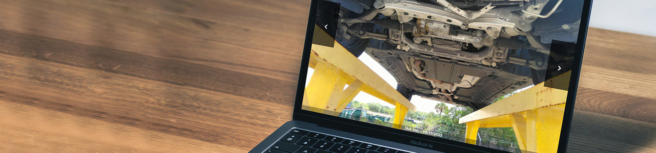 Laptop with image of undercarriage of a vehicle 