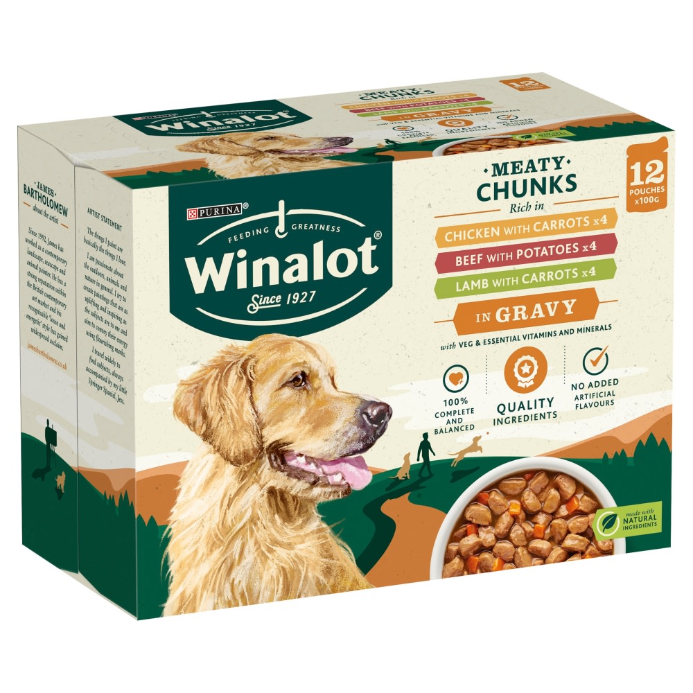 Winalot Meaty Chunks Senior Mixed in Gravy Wet Dog Food 12x100g