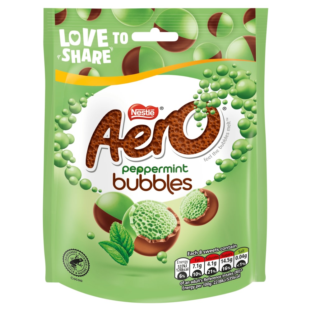 Aero Bubbles Peppermint Sharing Bag 92g