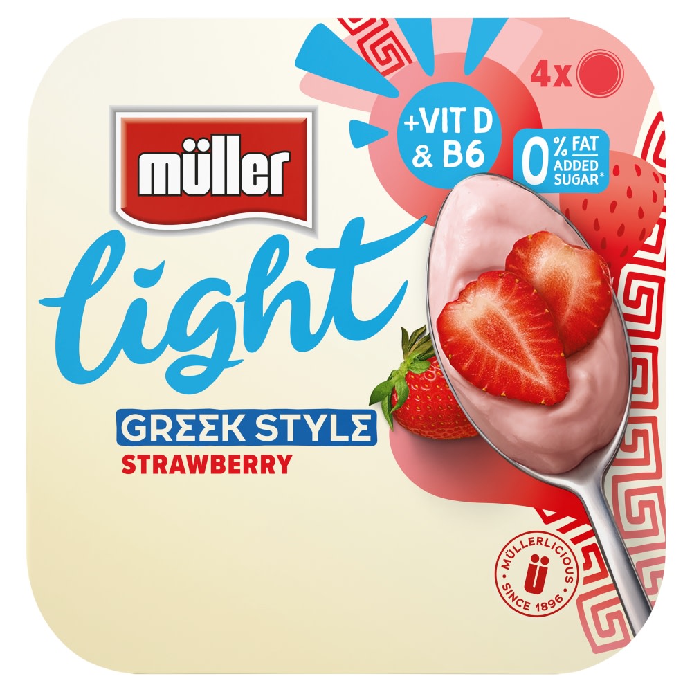 Light Greek Style Strawberry Yogurt 4 x 115g
