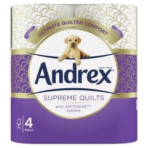 Andrex Supreme Quilts Toilet Tissue 4 Rolls