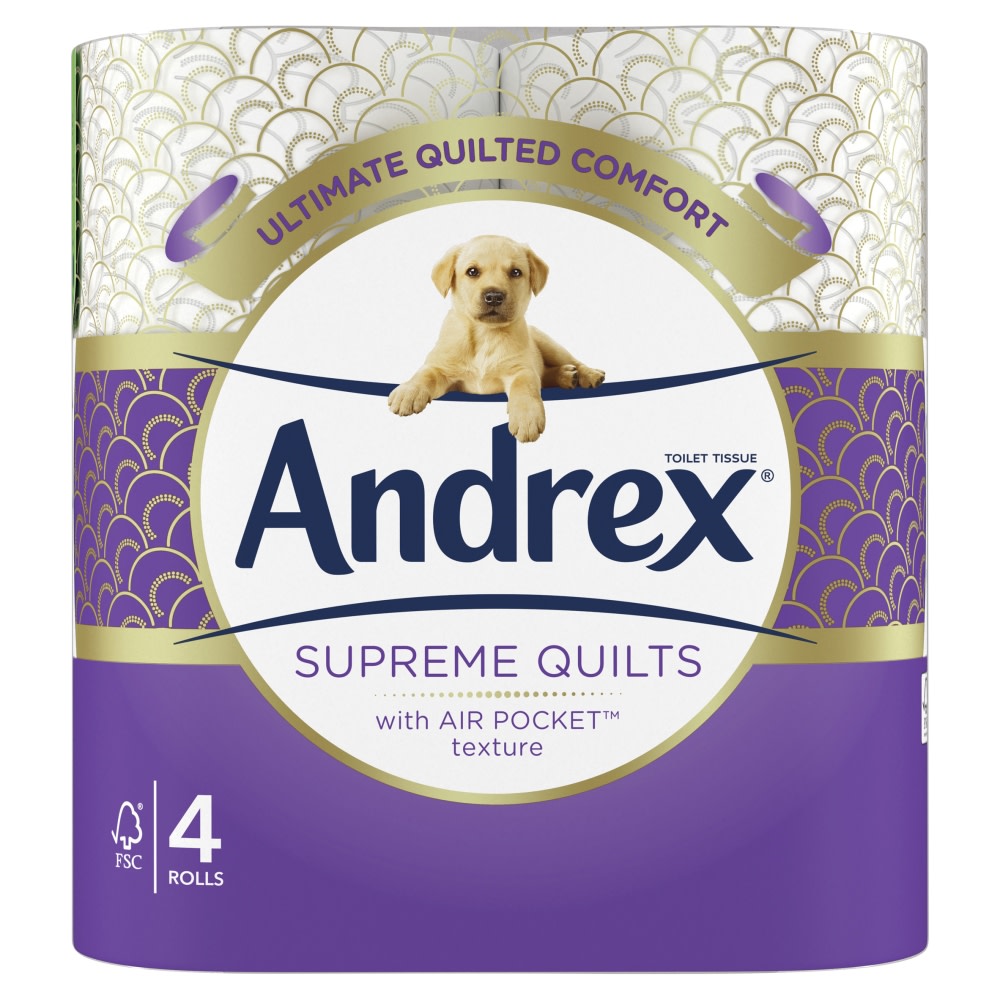 Andrex Ultimate Quilts Toilet Tissue 4 Standard Rolls