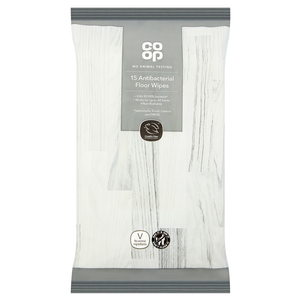 Co-op 15 Antibacterial Floor Wipes