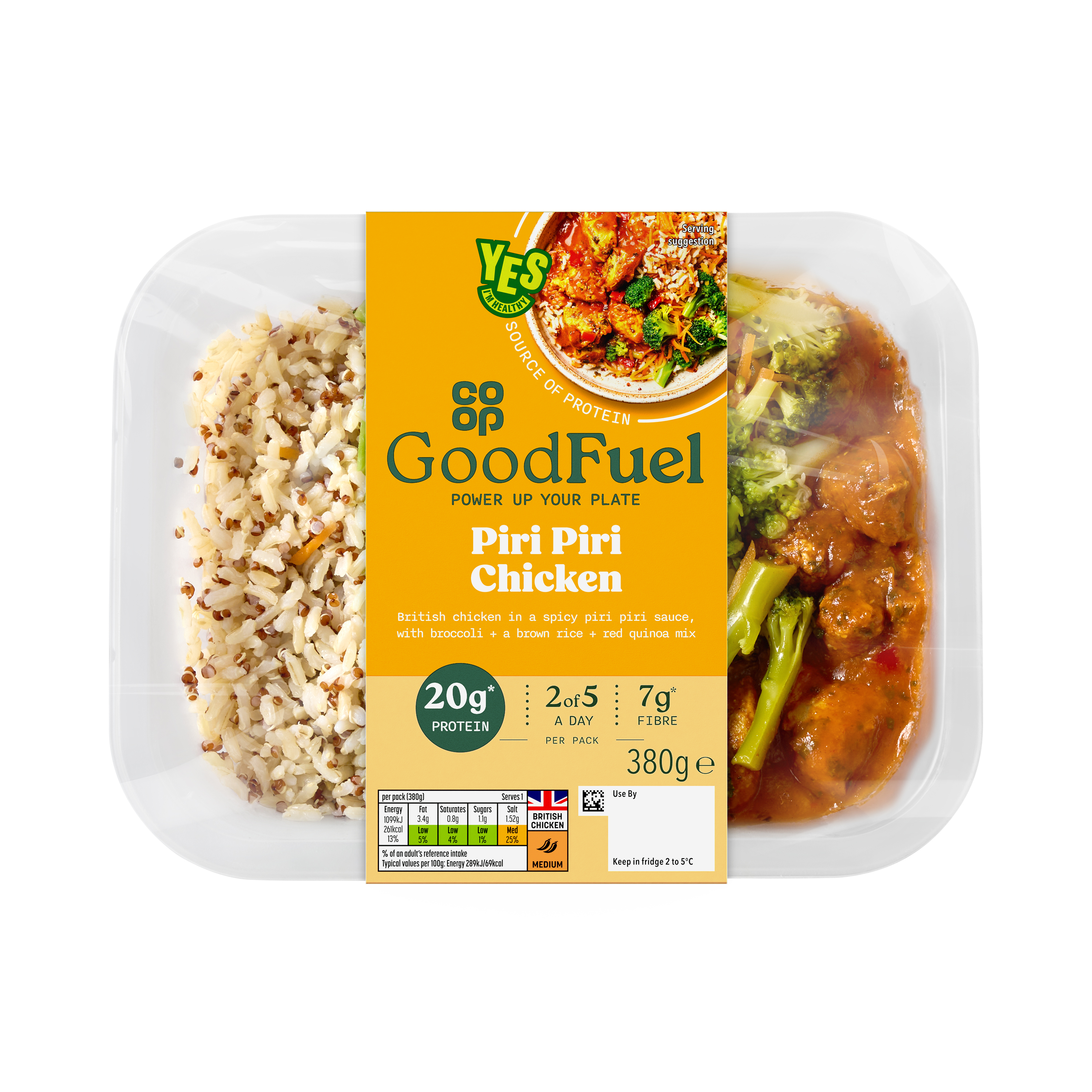 Co-op Good Fuel Peri Peri Chicken & Rice 380g