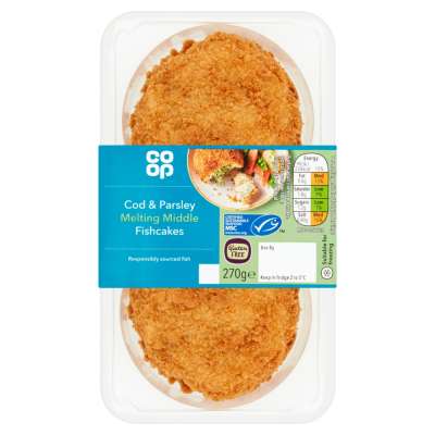 Co-op Cod & Parsley Melting Centre Fishcakes 270g