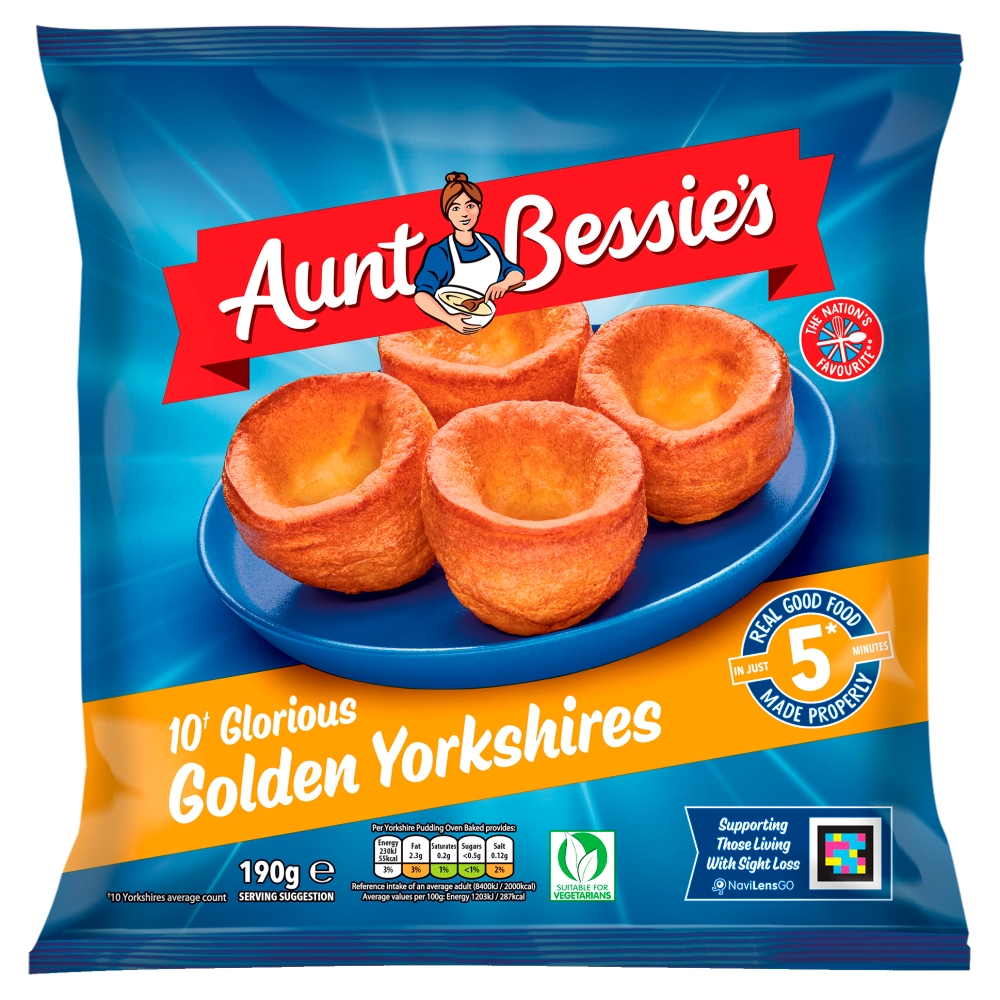 Aunt Bessie's 10 Glorious Golden Yorkshire Puddings 190g